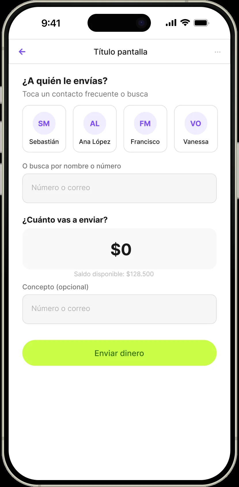 New transaction, empty state.